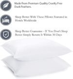 Duck Feather Pillows 4 Pack Hotel Quality (Standard Size) - Luxury Down Pillows - Image 2